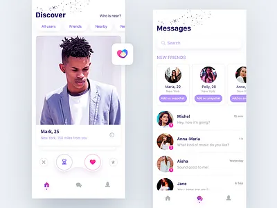 Dating mobile app ALTOUS app dating app design ui ux