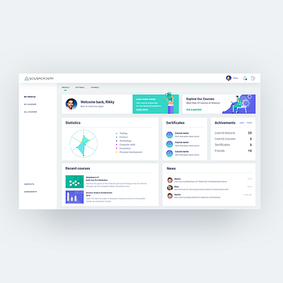 SCIUSACADEMY platform 🎓 app dashboard dashboard ui ui ux web webapp webapps webdesign