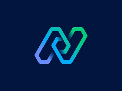 Northflank Final Logo Sign 3d app arrow blockchain branding check mark circuit cube deploy gradient hexagon honeycomb icon identity junction letter n lettering logo path wire