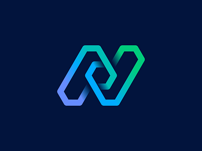 Northflank Final Logo Sign 3d app arrow blockchain branding check mark circuit cube deploy gradient hexagon honeycomb icon identity junction letter n lettering logo path wire