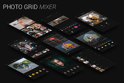 Photo Grid Mixer app design ui ux