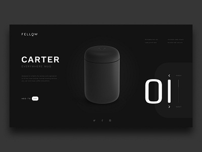 Fellow Carter Concept coffee concept design fellow minimalist ui web web design
