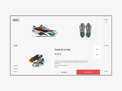 Krossovki - Sneakers Store (Product page) add app clean concept design fashion landing page minimal product product page shoes shop sneakers sport store trend ui ux web website