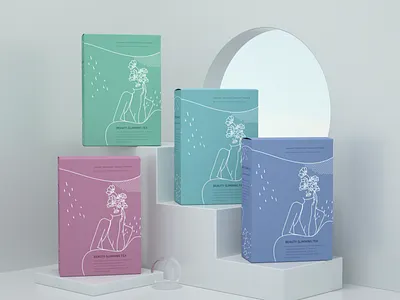 Beauty-Slimming-Tea-002 cinema 4d package design