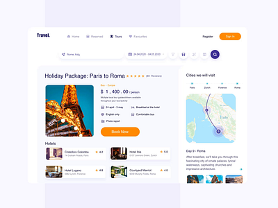 Adaptive Tour Booking Platform animation booking branding concept dashboard gif ios platform profile tourism tourist travel travel agency travel app ui web web site