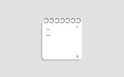 Daily UI Day 065: Notes Widget component daily daily 100 challenge daily ui dailyui day 065 day 65 design notes widget ui ux web webdesign