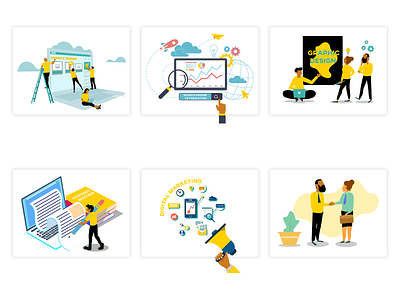 Illustrations for website/app app branding design illustration illustrator minimal ui vector web website