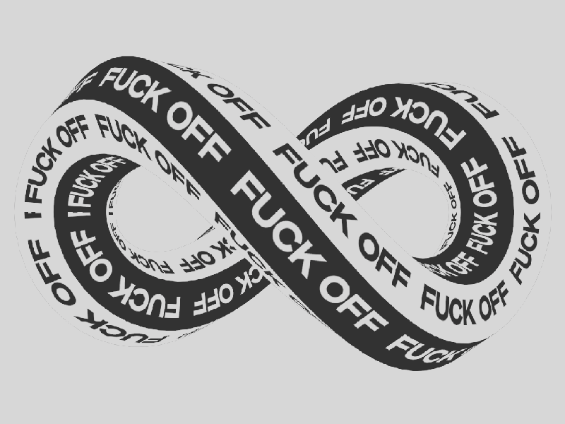 Infinite Fucks to Everyone 2d animation berlin c4d design fuck infinity loop mood