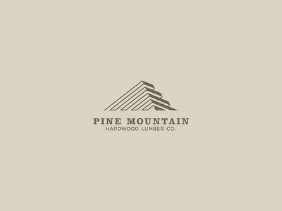 Pine Mountain Hardwood Lumber Co. brand development branding design graphic design hardwood identity logo lumber mountain typography vector