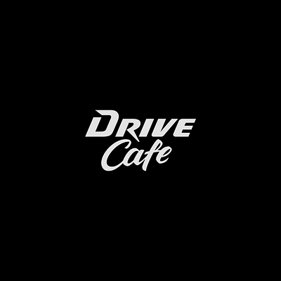 DriveCafe branding design hand lettering lettering logo logotype vetoshkin