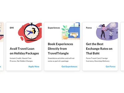 Travel Add-on Cards card cards cards ui flat holiday illustration travel ui user experience user interface