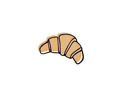 Croissant branding design food french hand drawn icon icons illustration logo pastry sketch vector