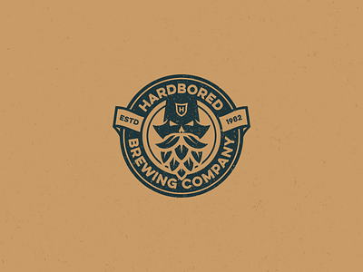 Hardbored Brewing Co badge badgedesign badgelogo badges branding design illustration logo logotype