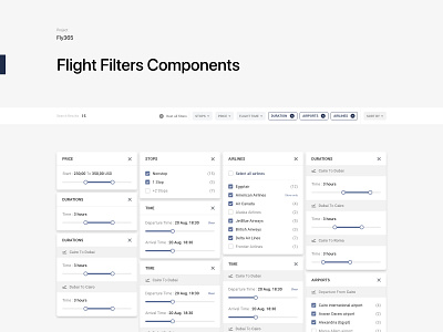 Flight Filters Components component library components designsystem product ui ux web