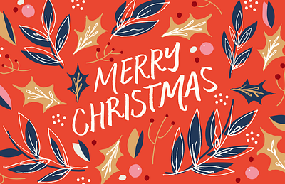 Christmas Illustration christmas cursive design details hand lettered handmade illustration typography