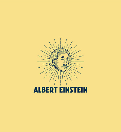 Albert Einstein 99designs einstein lineart logo vector