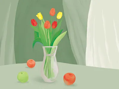 Greenery color drawing greenery illustration stilllife