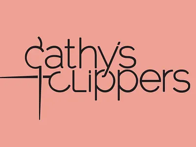 Cathy's Clippers hair hair cut hair salon logo logo design salon scissors shears