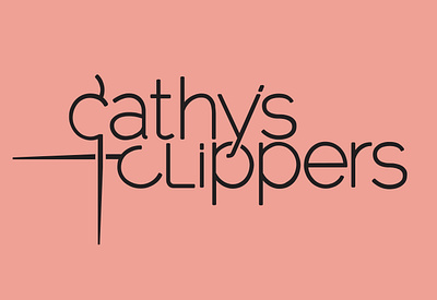 Cathy's Clippers hair hair cut hair salon logo logo design salon scissors shears