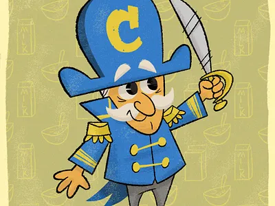 Captain Crunch captain captaincrunch cereal crunch illustration mascot procreate retro