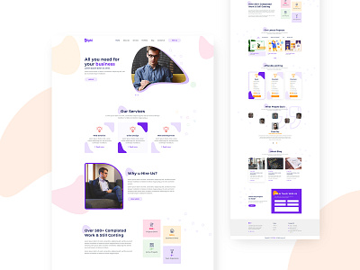 Dighi- Agency PSD branding design landingpage psd template saas typography ui ui design ux ux design
