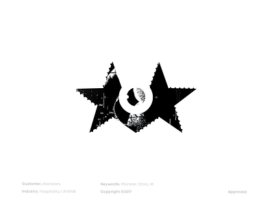 A MonStar Logo brand design branding brandmark hospitality logo logo design logodesign mark symbol