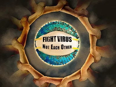 Fight Virus Not Each other art coronavirus digital art epidemic humanity illustration illustration art illustrator pandemic quotes unity virus