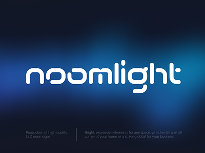 Noomlight Logo Design font icon led lettering light logo logodesign logotype neon sign typeface typography wordmark