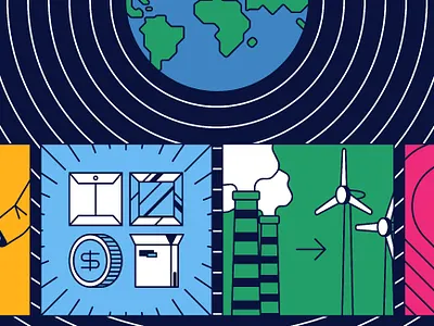 Climate Change Questions article article illustration climate climate change connection consume consumption earth hero image ideo ideo colab illustration love questions share waste