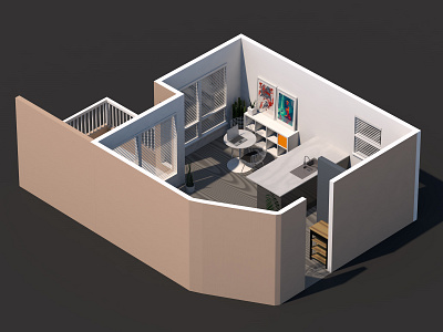 Mini Home 02 3d 3d art 3ds 3dscene 3dsmax cgi cinema cinema 4d cinema4d clean design icon illustration isometric isometric art isometric design isometric illustration render vray vrayforc4d