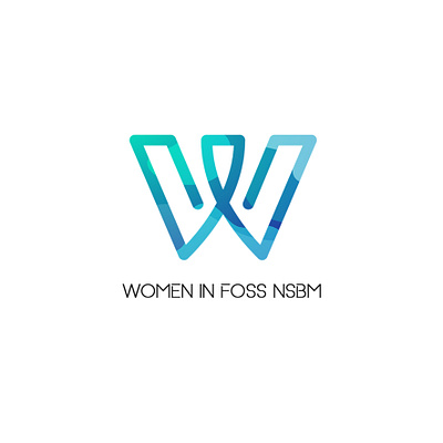 WOMEN IN FOSS COMMUNITY NSBM illustrator logo photoshop