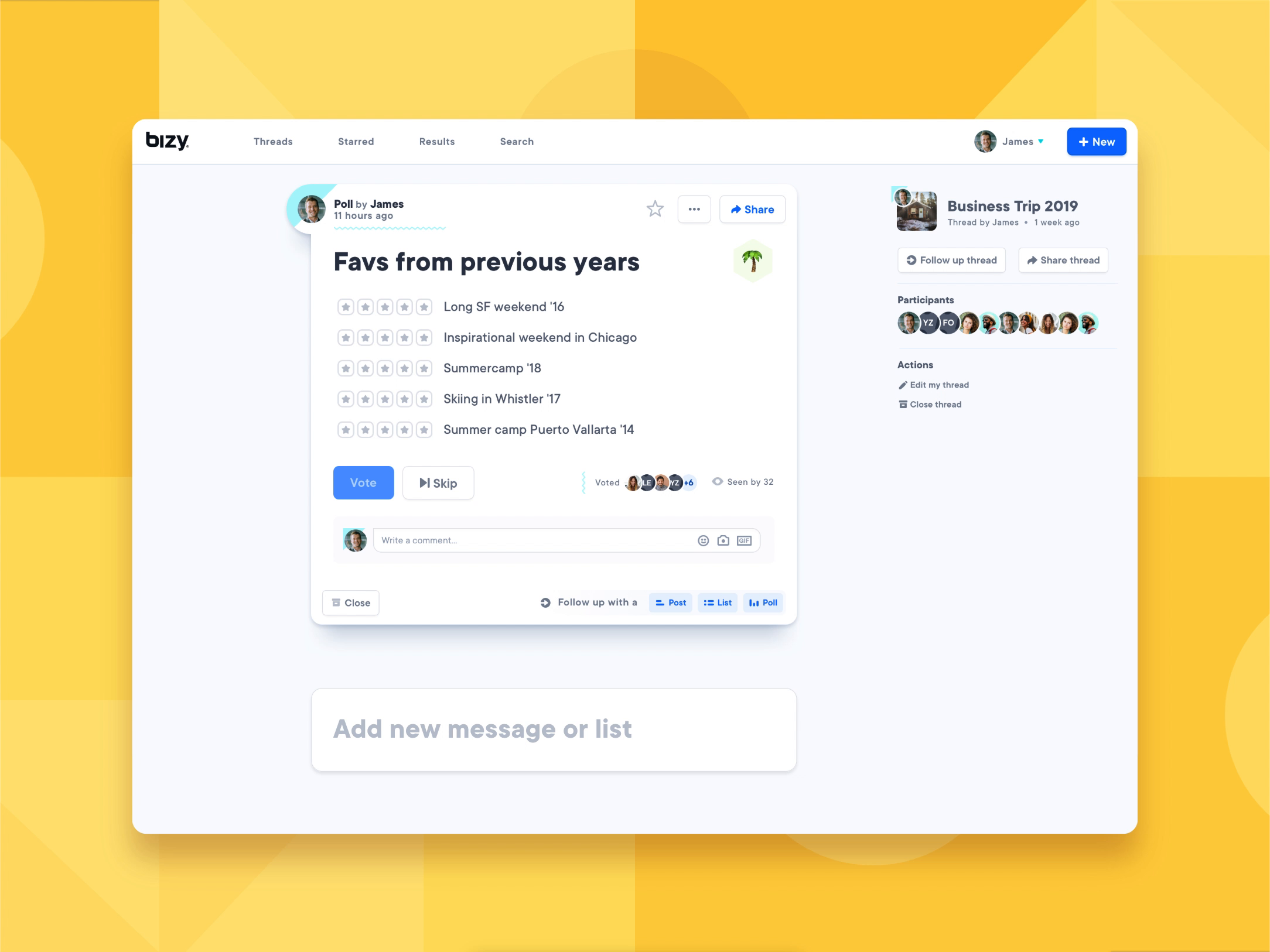 Example of Creating a Poll in Bizy (Motion)