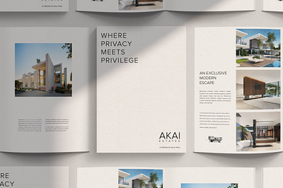 AKAI Estates branding print realestate website