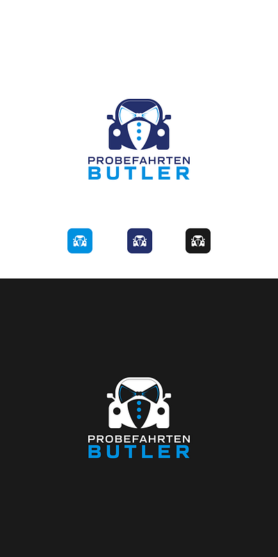 butler car design flat icon logo logo design logo mark logos logotype simple logo vector