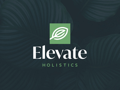 Elevate Holistics Logo brand branding design elevate elevate holistics leaf logo logo design logotype nature square vector