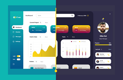 IT net - Platform for IT company adobe photoshop dashboad dashboard design design illustration platform