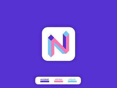 NEOMETRIC Logo branding colorful design flat geometric design logo polygon art vector vibrant