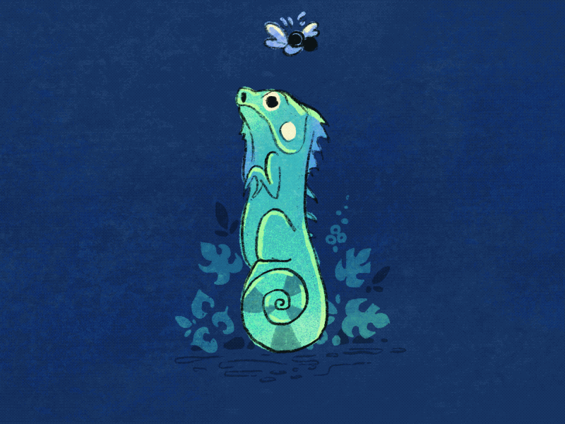 Letter I #36daysoftype 36daysoftype 36daysoftype07 animal alphabet animation character design editorial illustration gif animation iguana illustration loop animation procreate procreate animation