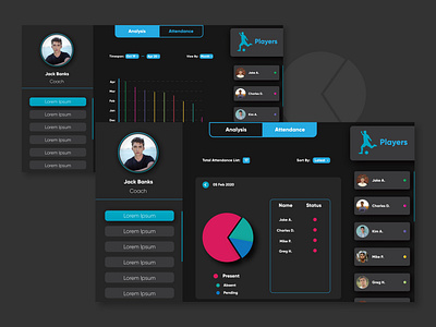 Attendance Dashboard attendance colors dashboard manager ui ux