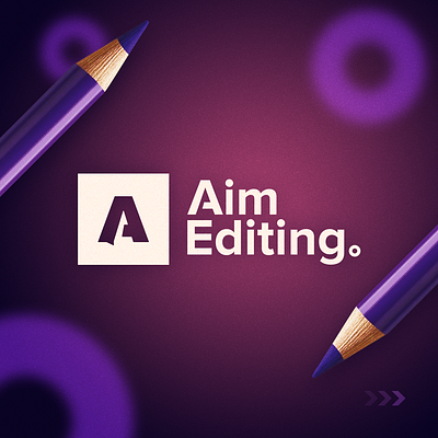 Aim Editing branding editor logo logodesign