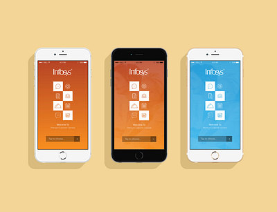 Infosys Splash Screen app design flat icon illustration minimal ui ux