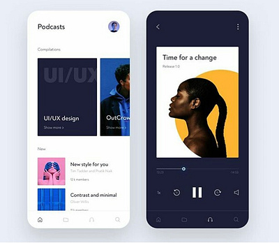 Podcast app branding design illustration ui