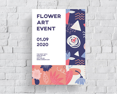 Poster Design Flower Art Event art creative creativity design designer flower graphic design minimal modern poster poster design typography