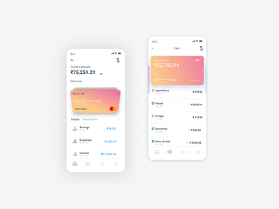 Mobile app - E-wallet app design app designer graphic logo minimal simple ui ux uidesign wallet