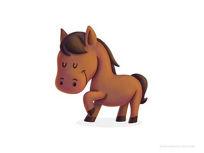 Horse baby caballo cartoon character children cute horse illustration ilustracion kidlitart kids mexico procreate