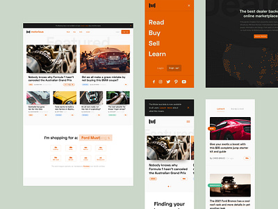 Motorious – Home articles auto automotive beta car classic car classifieds desktop editorial feed homepage knowledgebase marketplace mobile mobile responsive news product design ui ux wireframes