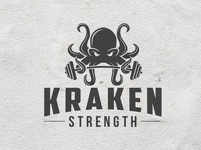 Kraken gym logo brand identity graphicdesign gym gym logo icon kraken logo logodesign octopus logo