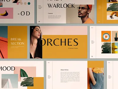 Orches Keynote Presentation Design Template brand design branding color colorful colors design google slides graphic design graphics keynote keynote design keynote presentation keynote template keynote templates layout powerpoint presentation screen design slides ui