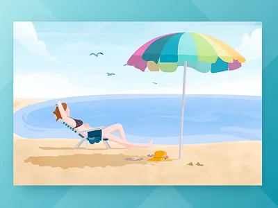 The sea design gui illustration pc ui ui design vector web