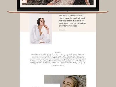 Niki Simpson Final Website Showcase branding design icon identity logo luxury mockup natural squarespace typography vector web design website website design